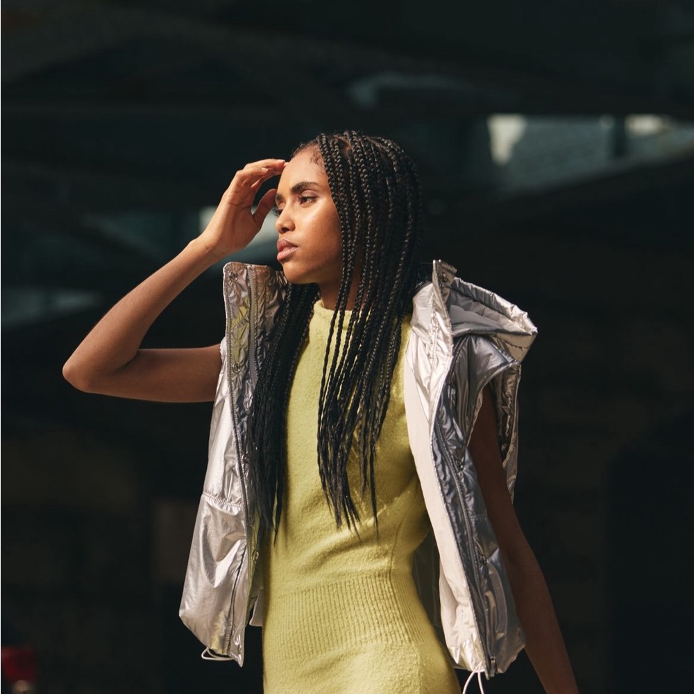 Daily Practice by Anthropologie Metallica Puffer Vest - Size XS - NWT